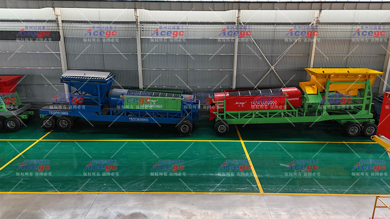 移動式泥石分離選礦車